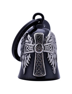 Campana de Motocicleta TEWAFOS Cruz Celta Acero Inoxidable