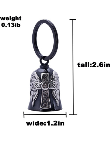 Campana de Motocicleta TEWAFOS Cruz Celta Acero Inoxidable