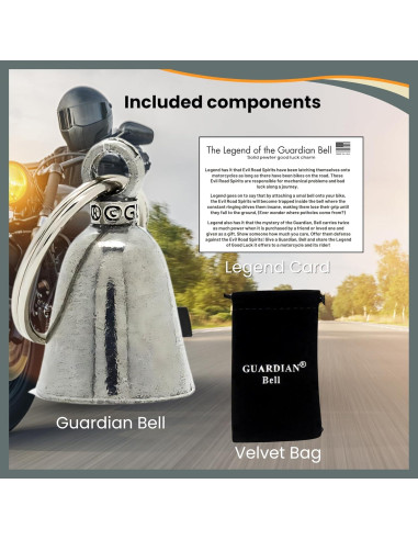 Campana Guardian de Animales - Campana de Motocicleta de Estaño Hecha en EE. UU.
