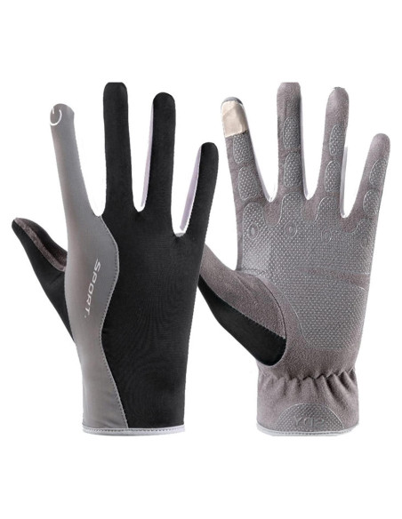 Guantes de Ciclismo Holiberty Táctiles Unisex Medianos Negros