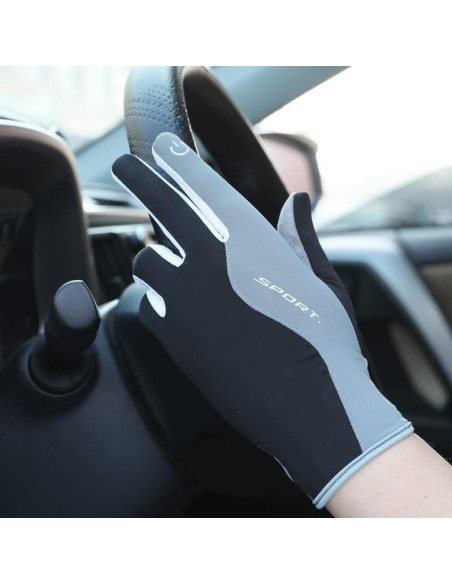 Guantes de Ciclismo Holiberty Táctiles Unisex Medianos Negros