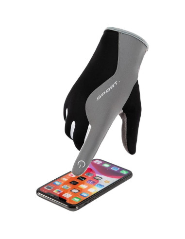 Guantes de Ciclismo Holiberty Táctiles Unisex Medianos Negros