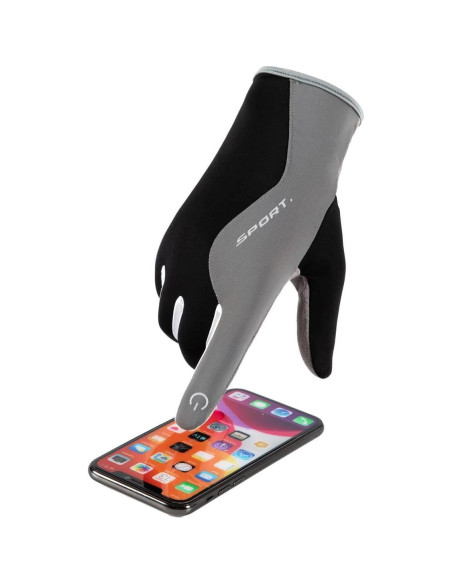 Guantes de Ciclismo Holiberty Táctiles Unisex Medianos Negros