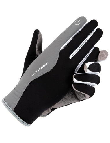Guantes de Ciclismo Holiberty Táctiles Unisex Medianos Negros