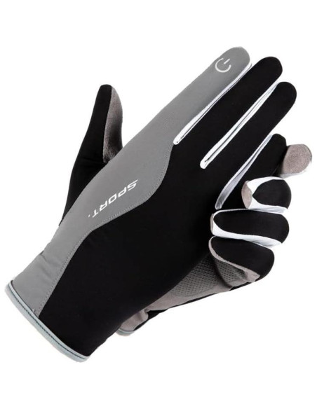 Guantes de Ciclismo Holiberty Táctiles Unisex Medianos Negros