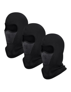 3 Piezas Balaclavas de Invierno a Prueba de Viento Negro