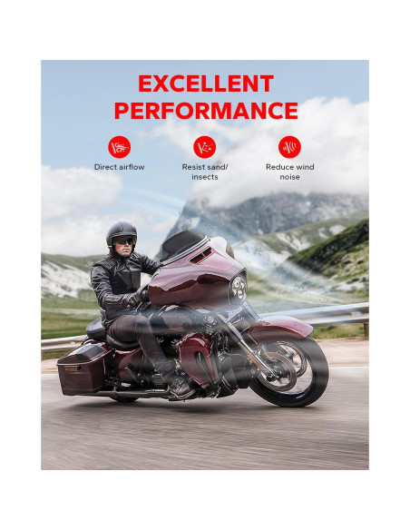 Parabrisas Negro 7" Amazicha para Harley Davidson 2014-2023