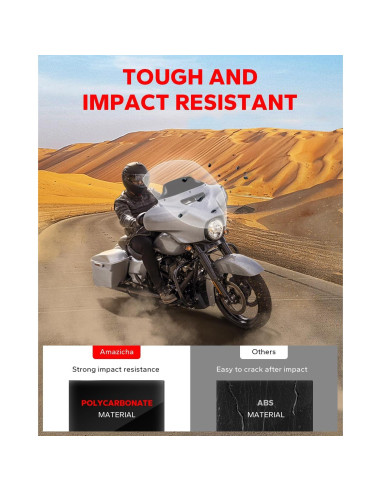 Parabrisas Negro 7" Amazicha para Harley Davidson 2014-2023