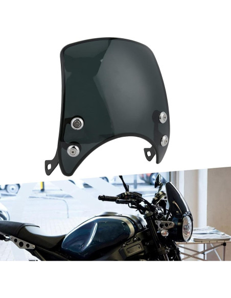 Deflector de Viento Tbest para Motocicleta 5-7in Negro