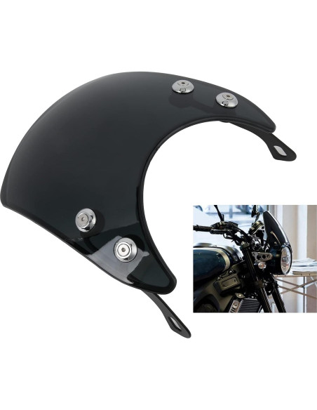Deflector de Viento Tbest para Motocicleta 5-7in Negro
