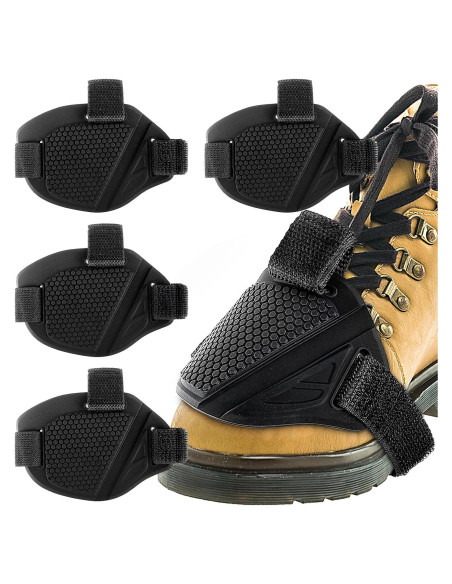 4 Almohadillas de Cambio de Motocicleta Goma Ajustables Negro