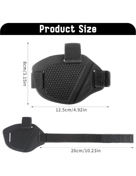 4 Almohadillas de Cambio de Motocicleta Goma Ajustables Negro