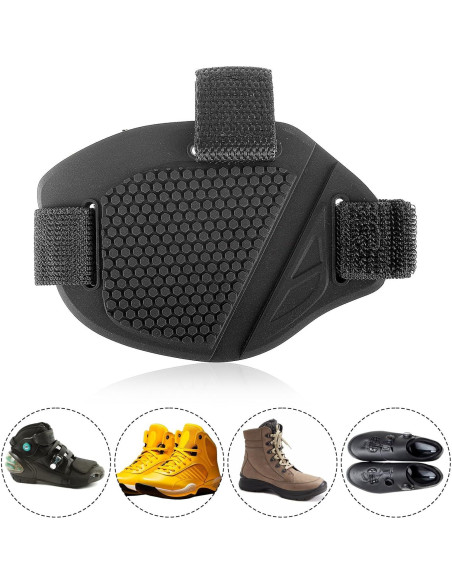 4 Almohadillas de Cambio de Motocicleta Goma Ajustables Negro