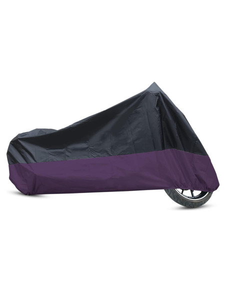Cubierta de motocicleta impermeable uxcell XXL negra púrpura