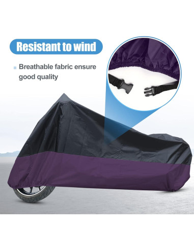 Cubierta de motocicleta impermeable uxcell XXL negra púrpura