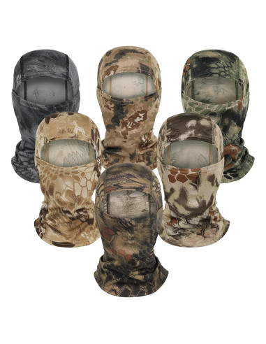 6PCS Máscaras Balaclava Camo Unisex para Esquí y Motocicleta