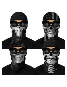 4PCS Máscara Balaclava Unisex de Poliéster para Deportes