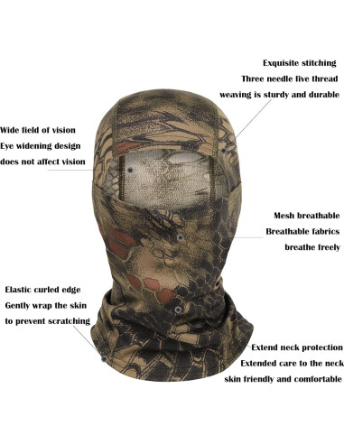 6PCS Máscaras Balaclava Camo Unisex para Esquí y Motocicleta