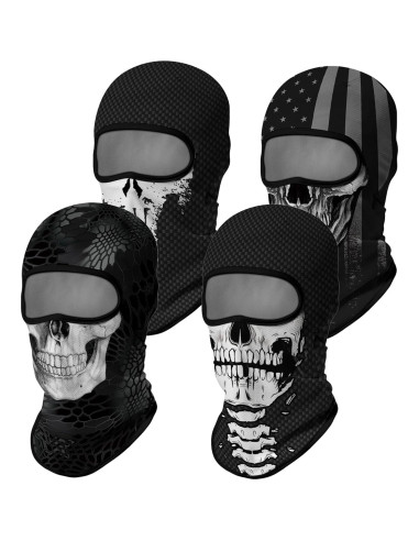 4PCS Máscara Balaclava Unisex de Poliéster para Deportes