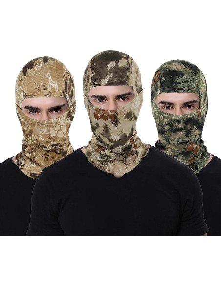 6PCS Máscaras Balaclava Camo Unisex para Esquí y Motocicleta