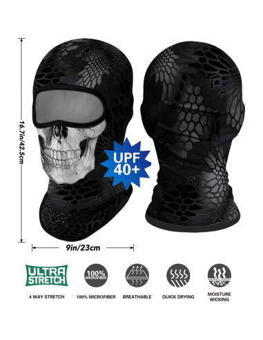 4PCS Máscara Balaclava Unisex de Poliéster para Deportes