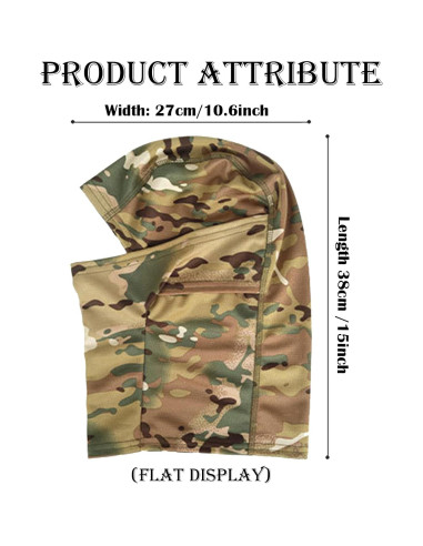 6PCS Máscaras Balaclava Camo Unisex para Esquí y Motocicleta