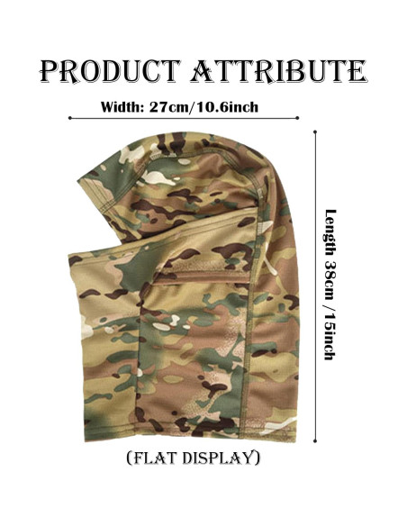6PCS Máscaras Balaclava Camo Unisex para Esquí y Motocicleta