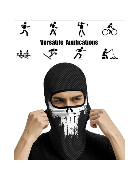 4PCS Máscara Balaclava Unisex de Poliéster para Deportes