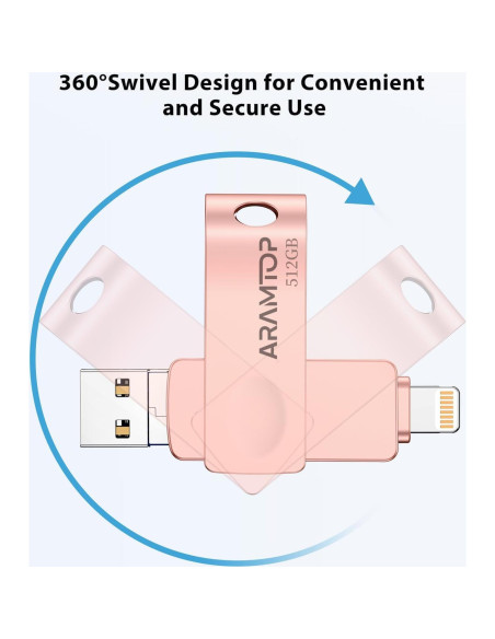 Photo Stick 512GB Aramtop USB C para iPhone y Android
