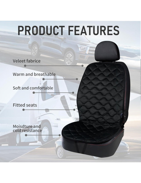 Cojín de Asiento Universal Fioqe Negro para Conductor/Pasajero