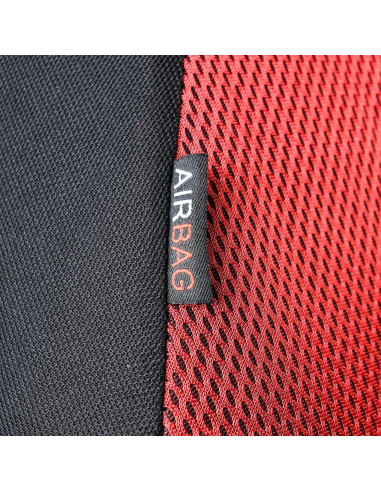 Funda de Asiento de Coche CAR-GRAND Juego Completo Negro y Rojo