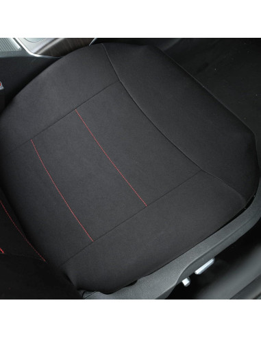 Funda de Asiento de Coche CAR-GRAND Juego Completo Negro y Rojo