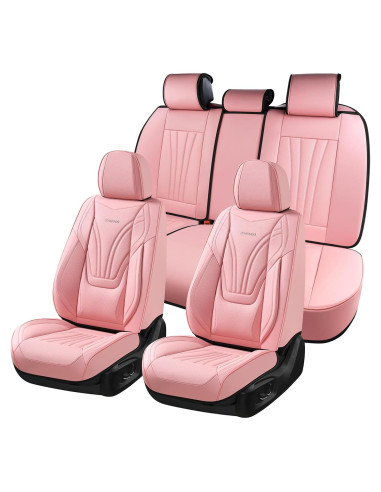 Cubiertas de Asiento de Coche Coverado Juego Completo Rosa