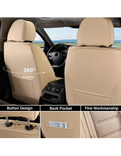 Cubiertas de Asientos Frontales Coverado SCU045 Beige Universales 2