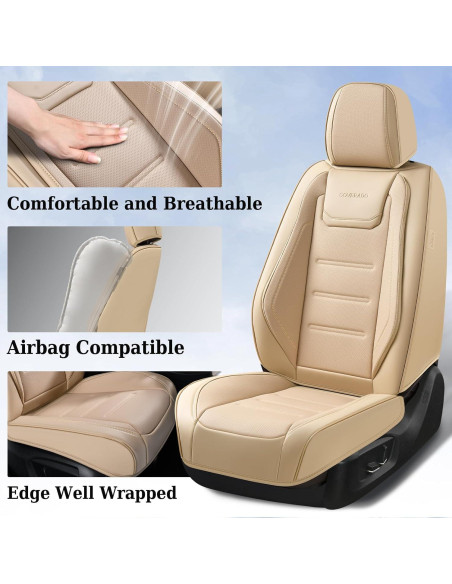 Cubiertas de Asientos Frontales Coverado SCU045 Beige Universales