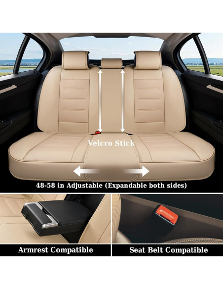 Cubiertas de Asientos Frontales Coverado SCU045 Beige Universales