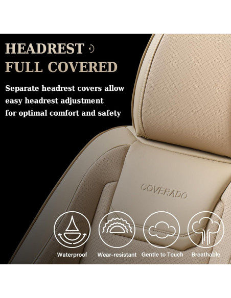 Cubiertas de Asientos Frontales Coverado SCU045 Beige Universales