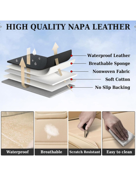 Cubiertas de Asientos Frontales Coverado SCU045 Beige Universales