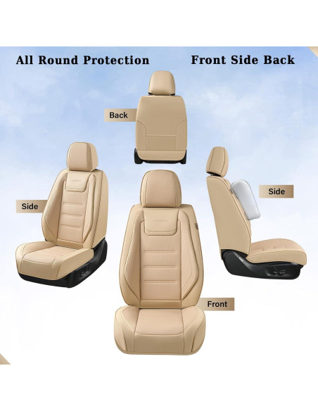 Cubiertas de Asientos Frontales Coverado SCU045 Beige Universales