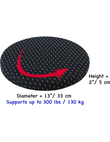 Cojín de Asiento Giratorio ObboMed SS-2730 33x5cm Antideslizante