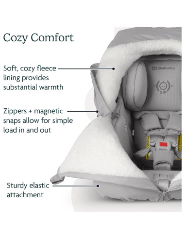CozyGanoosh UPPAbaby para portabebés Aria y Mesa - Gris Claro