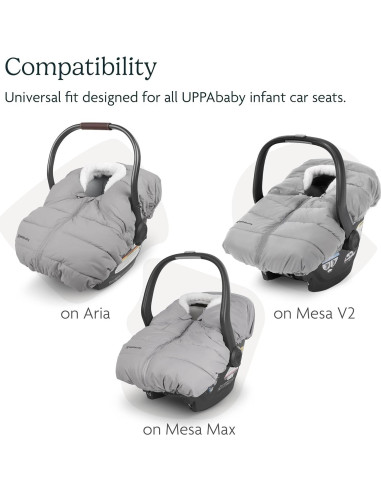 CozyGanoosh UPPAbaby para portabebés Aria y Mesa - Gris Claro