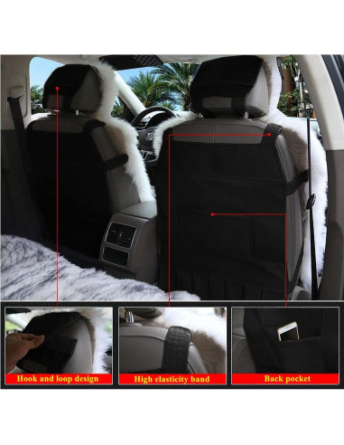 Cubierta de Asiento de Coche Sisha-A Piel de Oveja Australiana 139.7x54.8cm