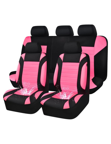 Fundas de Asiento de Coche CAR PASS Neopreno Impermeable Rosa