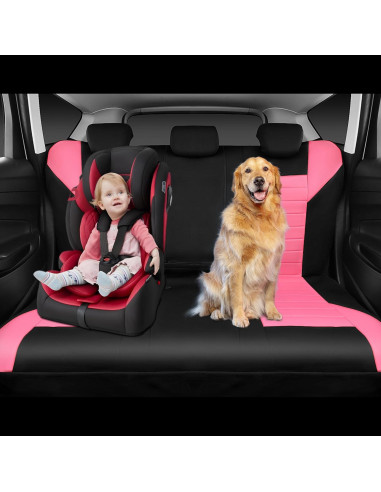 Fundas de Asiento de Coche CAR PASS Neopreno Impermeable Rosa