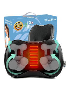 Masajeador Shiatsu Zyllion ZMA-25 con Calor 8 Nodos 1.5kg