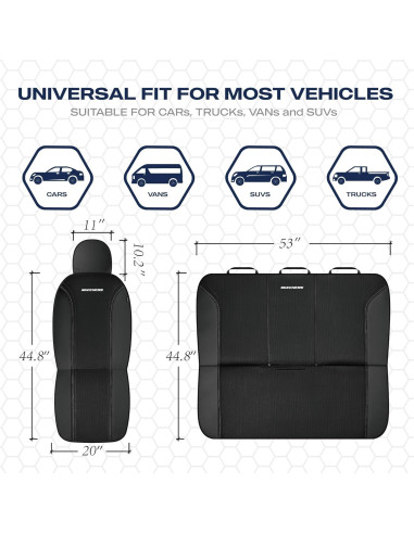 Fundas de Asiento Skechers con Espuma de Memoria, Negro