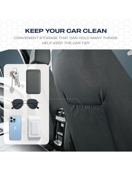 Fundas de Asiento Skechers con Espuma de Memoria, Negro