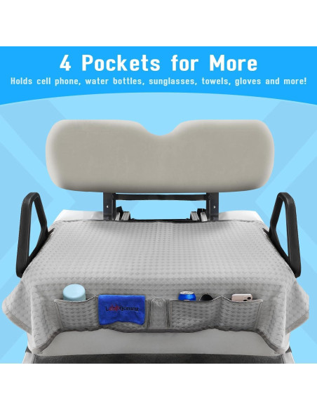Cubierta de Asiento para Carro de Golf LEAPGOMAX Gris 125x74cm