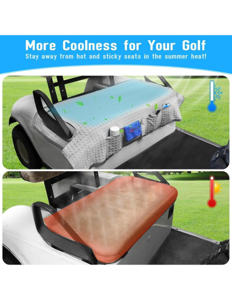 Cubierta de Asiento para Carro de Golf LEAPGOMAX Gris 125x74cm